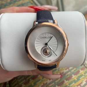 Rose gold Timex Teslar large face women’s watch